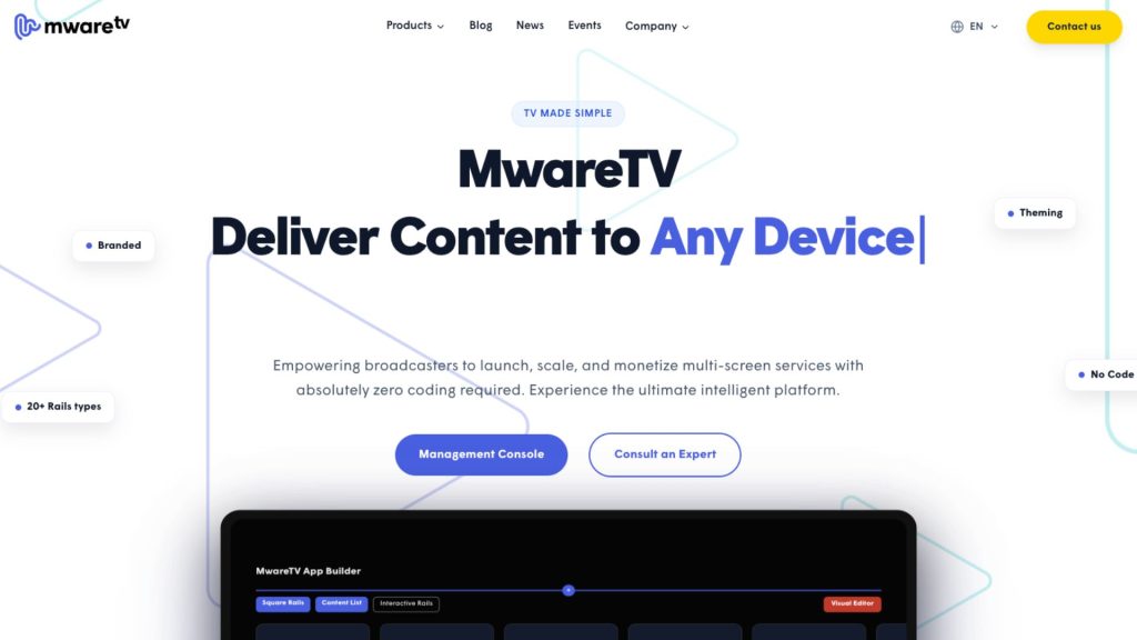 MwareTV - ott platform provider for cable operators